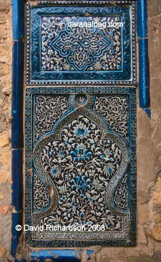 Glazed tilework panel