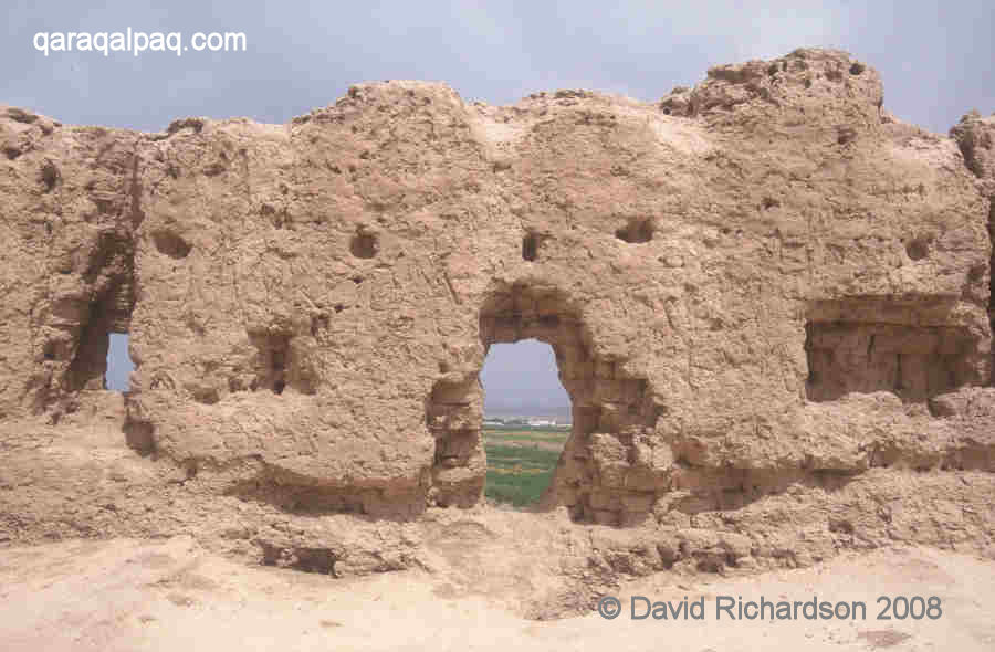 Inside wall of Qizil Qala