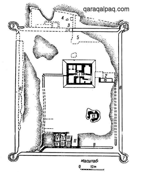 General plan of Teshik Qala