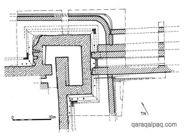 Plan of the eastern corner tower