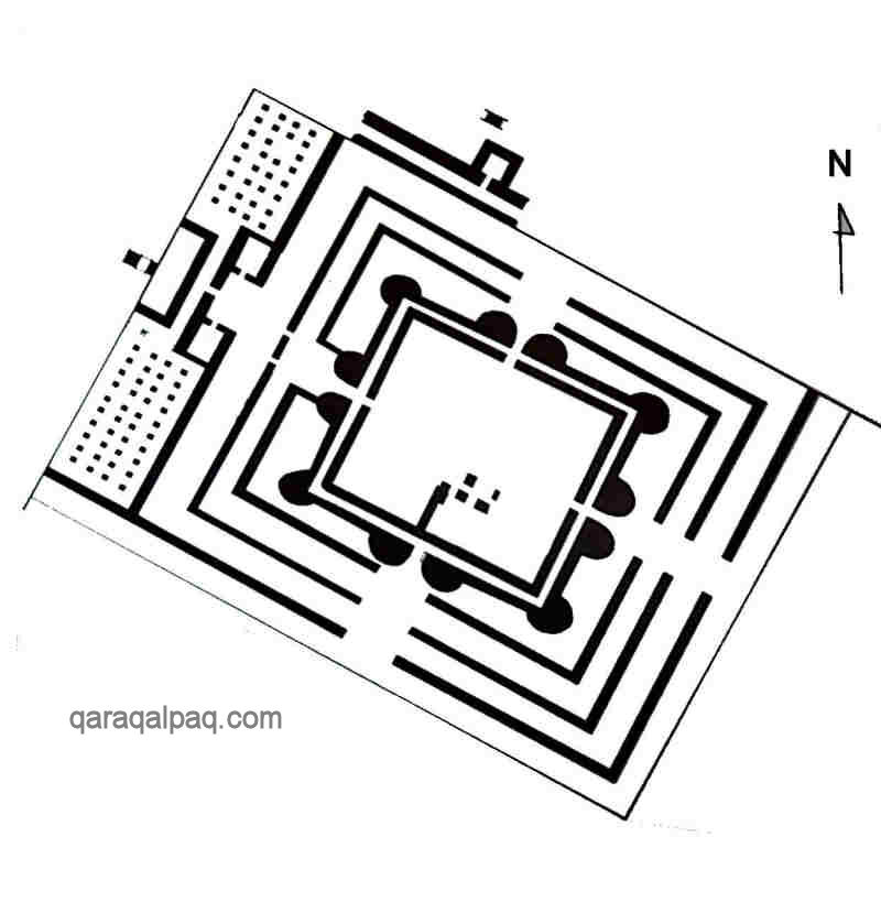 Possible plan of the temple-palace