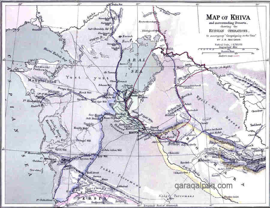 Map of Khiva Campiagn