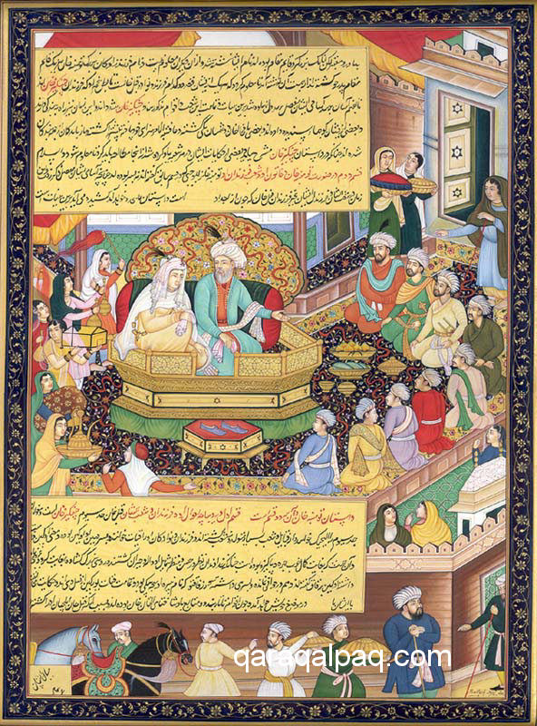 Chinggis Khan dividing his Empire