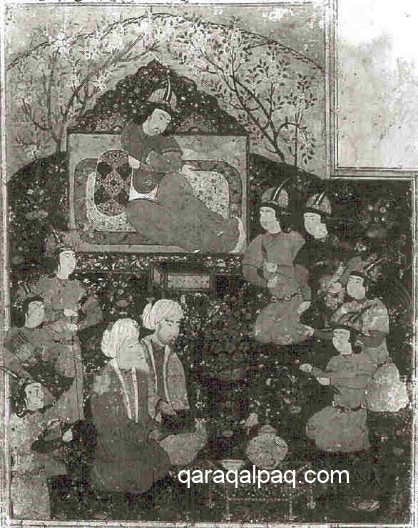 Chinggis Khan assigning lands to his sons