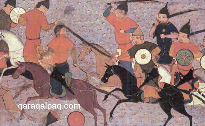 Chinggis Khan in pursuit of the enemy