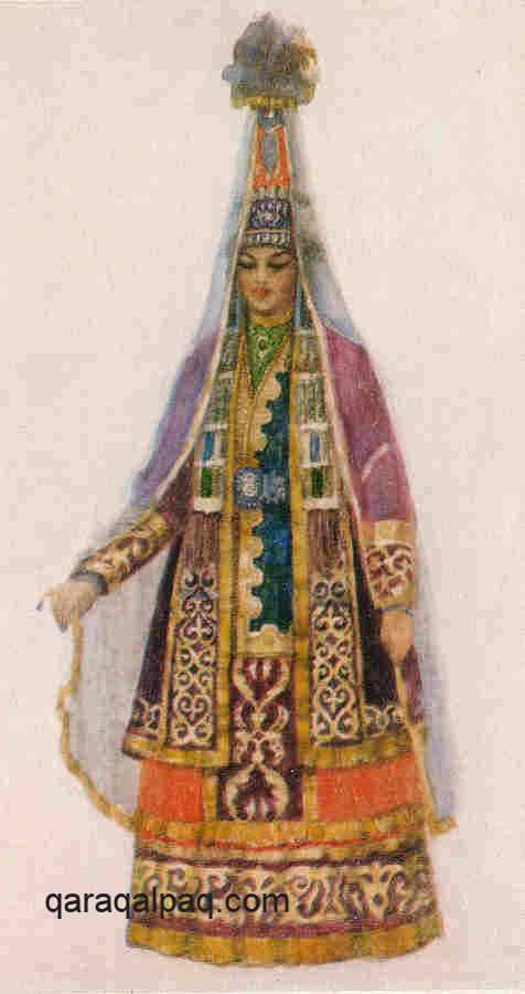 Complete Qazaq costume from Aktubinsk