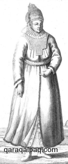 Qazaq woman with a sa'wkele