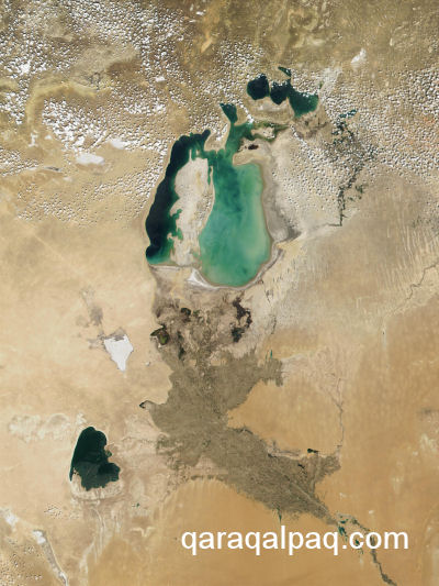 The Aral Sea in May 2001