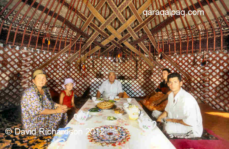 Qaraqalpaq yurt interior in 2005