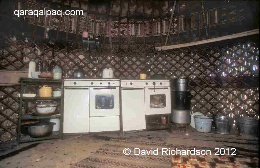 Qaraqalpaq yurt kitchen in 2004