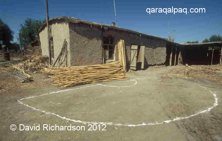 A pattern for the roof felt