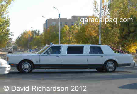 A stretched limo in No'kis