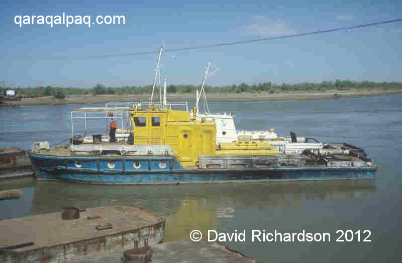 Working boat on the Amu Darya